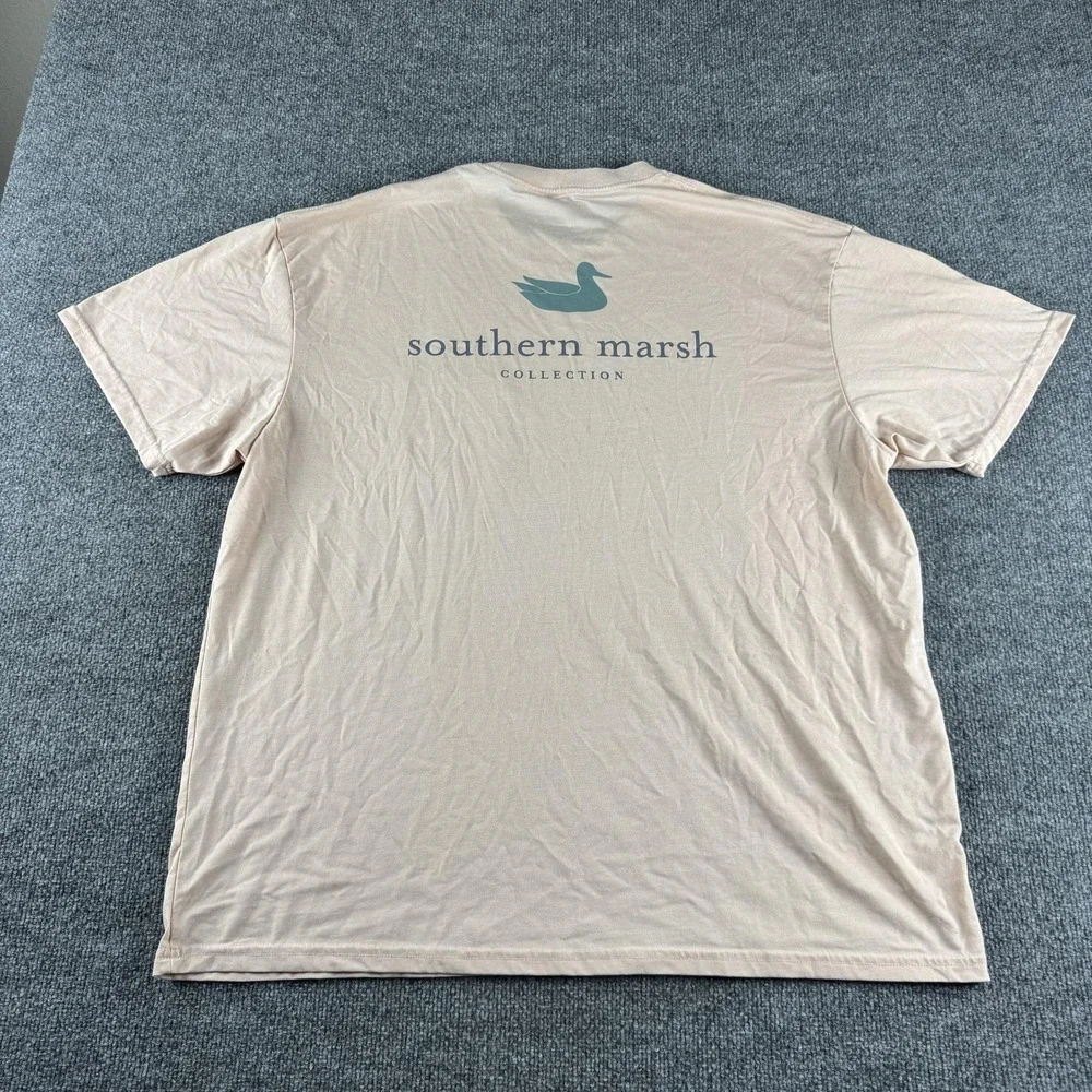 Southern Marsh Shirt Mens 2XL Pink Short Sleeve Pocket Duck Graphic Logo Tee